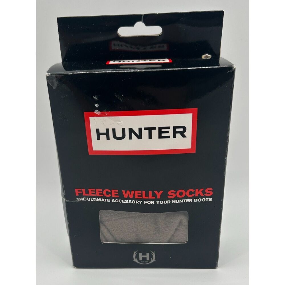 Hunter Original Fleece Welly Socks Women's Size M US 5-7 Charcoal